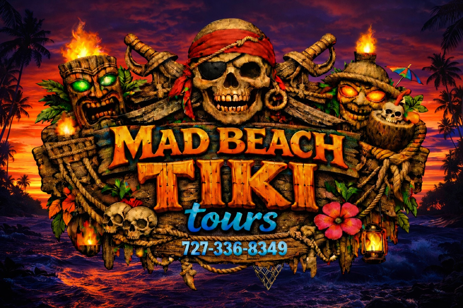 Mad Beach Tiki Tours logo